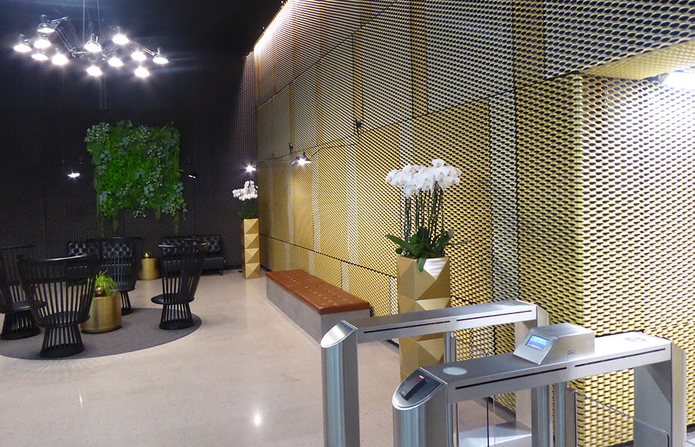 Reception at First Street Manchester Mancunia Expanded Metal