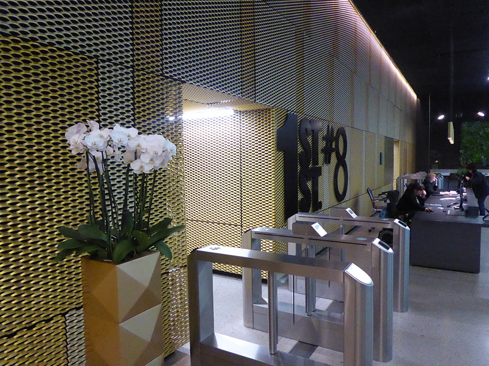 Reception at First Street Manchester Mancunia Expanded Metal